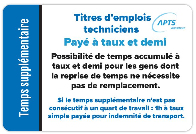 Aide mémoire temps supplémentaire poste technicien Aide mémoire temps supplémentaire poste technicien