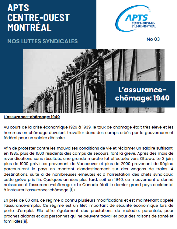 Nos luttes syndicales 3: L'assurance-chômage Nos luttes syndicales 3: L'assurance-chômage