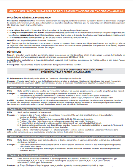 Annexe 1 Formulaire AH-223 Annexe 1 Formulaire AH-223