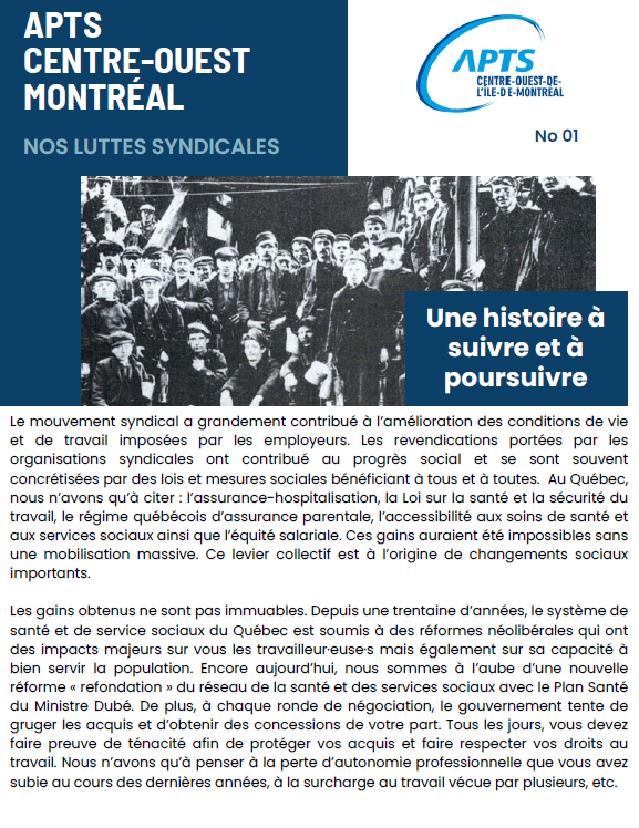 Nos luttes syndicales 1: Introduction Nos luttes syndicales 1: Introduction