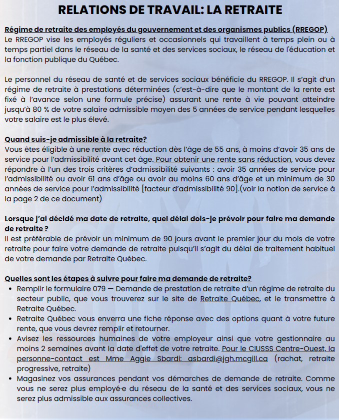 En un coup d'oeil: La Retraite En un coup d'oeil: La Retraite