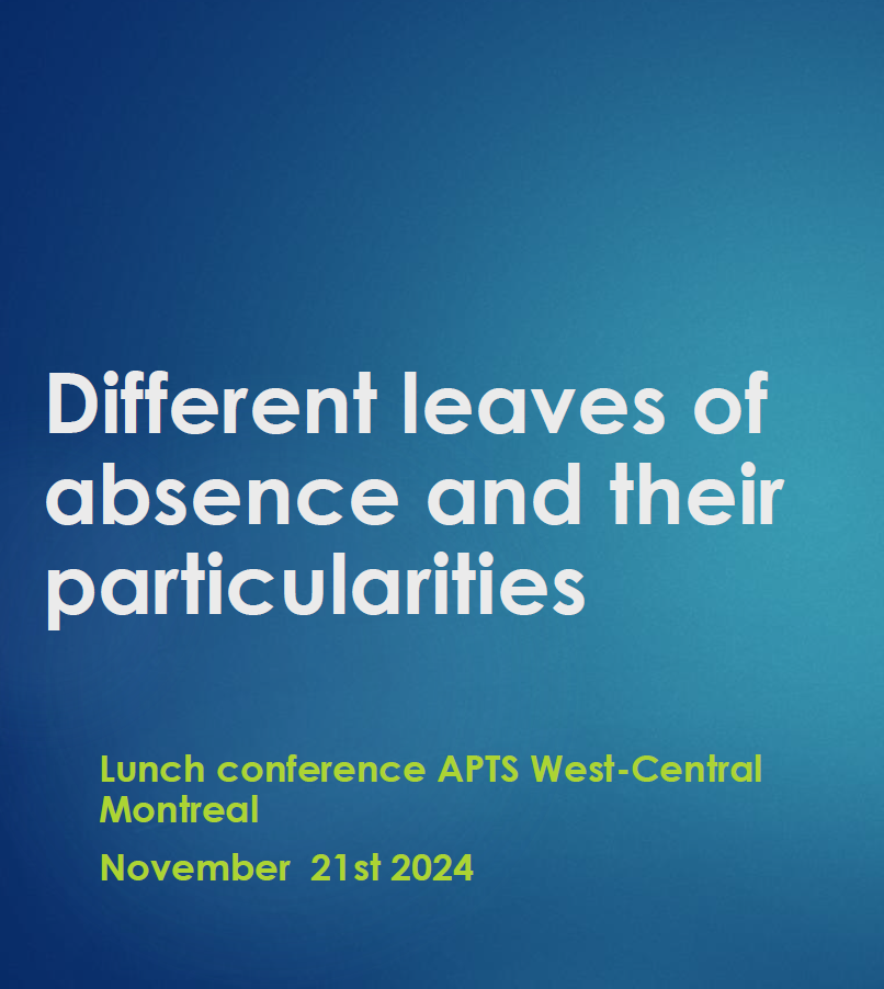 Lunch conference: Different types of leaves of absence Lunch conference: Different types of leaves of absence