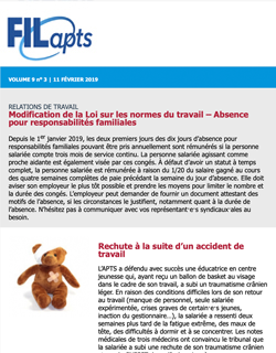 Fil@pts | vol. 9 no 3 Normes du travail : des changements en vigueur Fil@pts | vol. 9 no 3 Normes du travail : des changements en vigueur