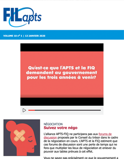 FIL@pts | vol. 10 no 1 Une année sous le signe de la négo FIL@pts | vol. 10 no 1 Une année sous le signe de la négo