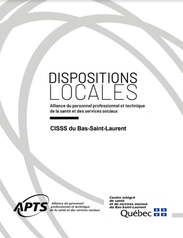 Dispositions locales du CISSS du Bas-Saint-Laurent Dispositions locales du CISSS du Bas-Saint-Laurent