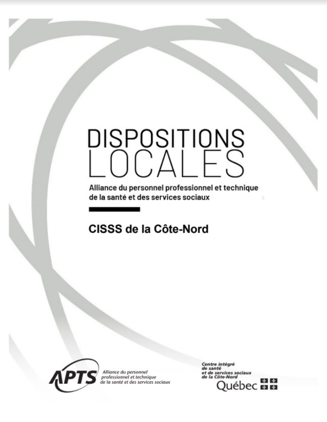 Dispositions locales du CISSS de la Côte-Nord Dispositions locales du CISSS de la Côte-Nord
