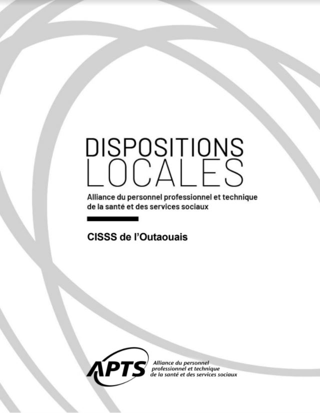 Dispositions locales du CISSS de l’Outaouais Dispositions locales du CISSS de l’Outaouais