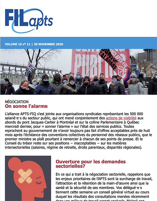 FIL@pts | vol. 10 no 11 On sonne l'alarme FIL@pts | vol. 10 no 11 On sonne l'alarme