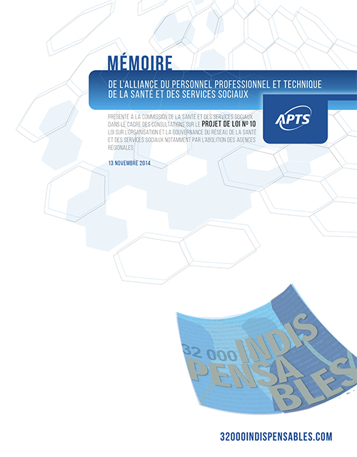 Mémoire PL10 sur l'organisation et la gouvernance du réseau de la santé et des services sociaux - novembre 2014 Mémoire PL10 sur l'organisation et la gouvernance du réseau de la santé et des services sociaux - novembre 2014