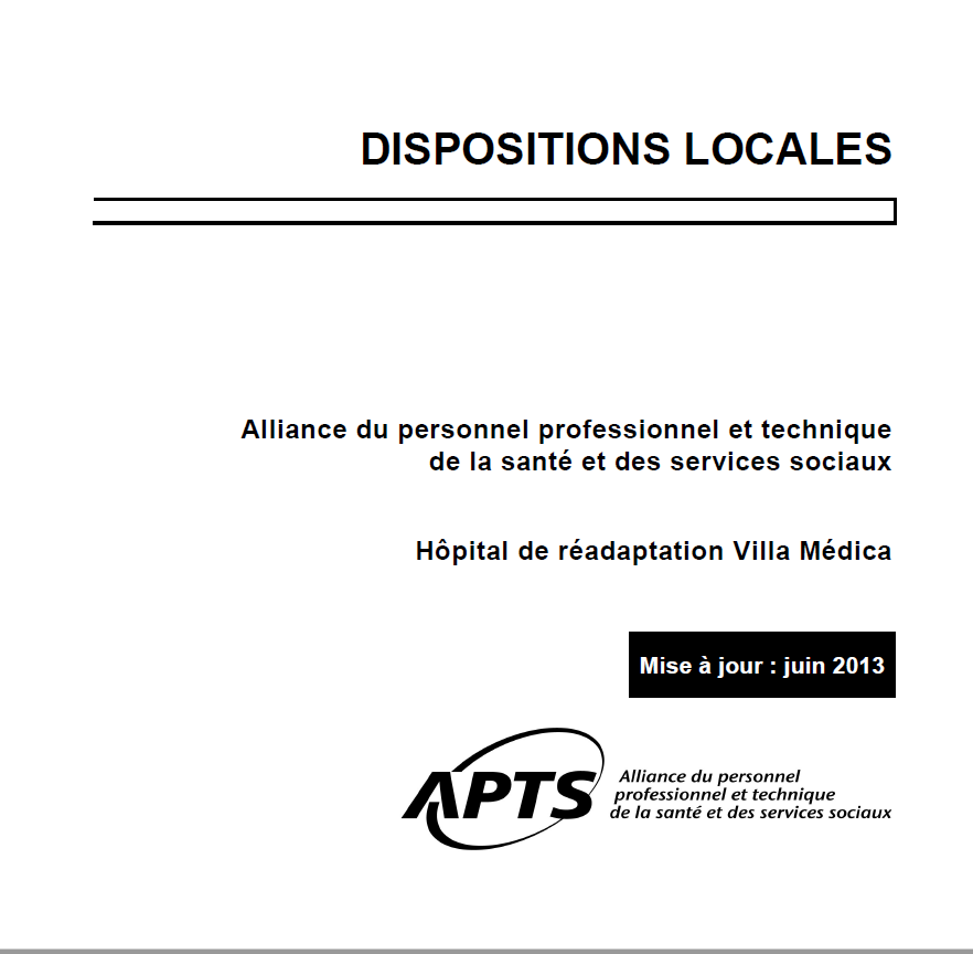 Dispositions locales Villa Medica Dispositions locales Villa Medica