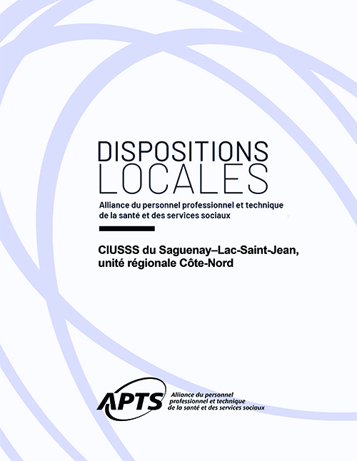 Disposition locales du CIUSSS Saguenay-Lac-Saint-Jean - unité régionale Côte-Nord Disposition locales du CIUSSS Saguenay-Lac-Saint-Jean - unité régionale Côte-Nord