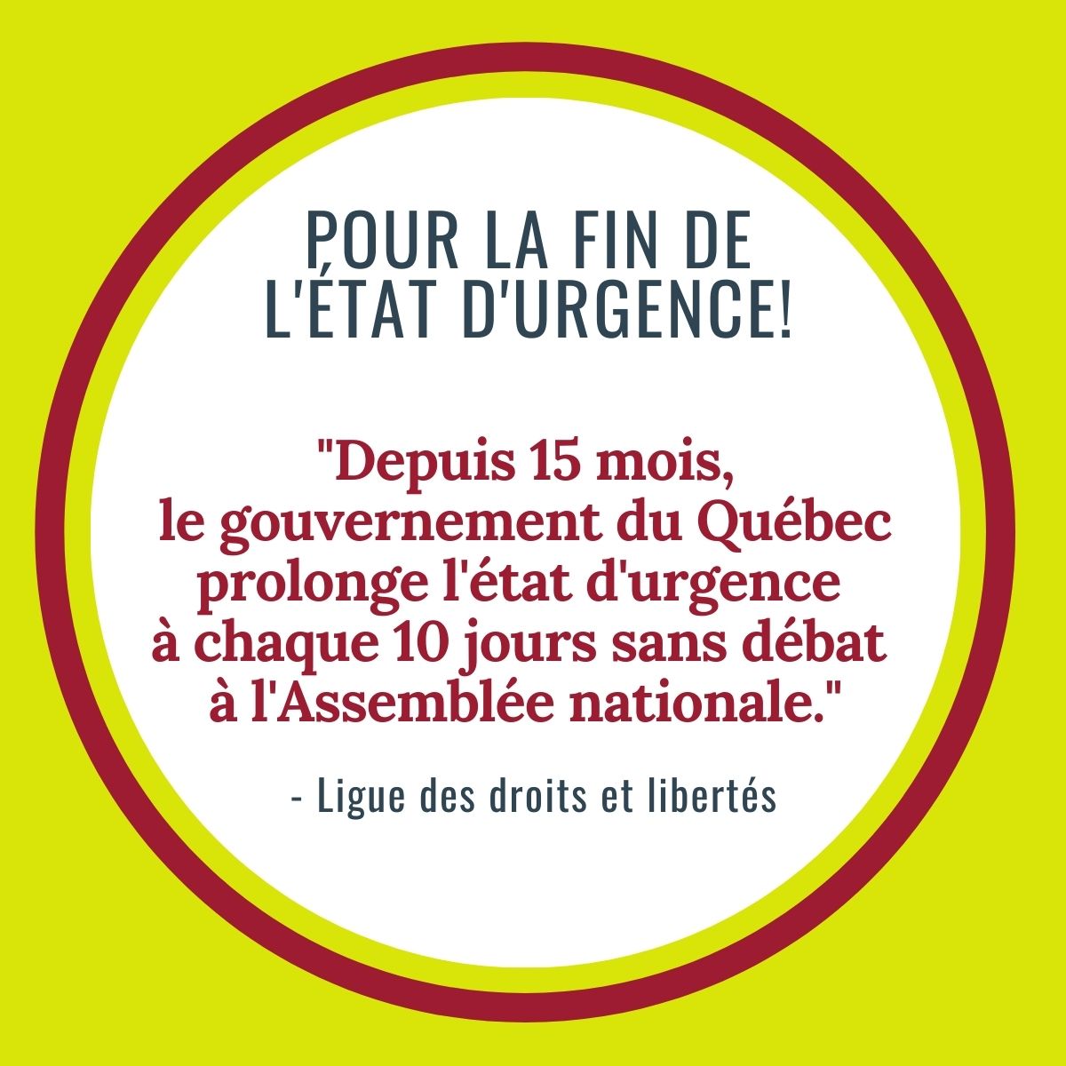 L’APTS réclame la fin de l’état d’urgence sanitaire - APTS L’APTS réclame la fin de l’état d’urgence sanitaire - APTS