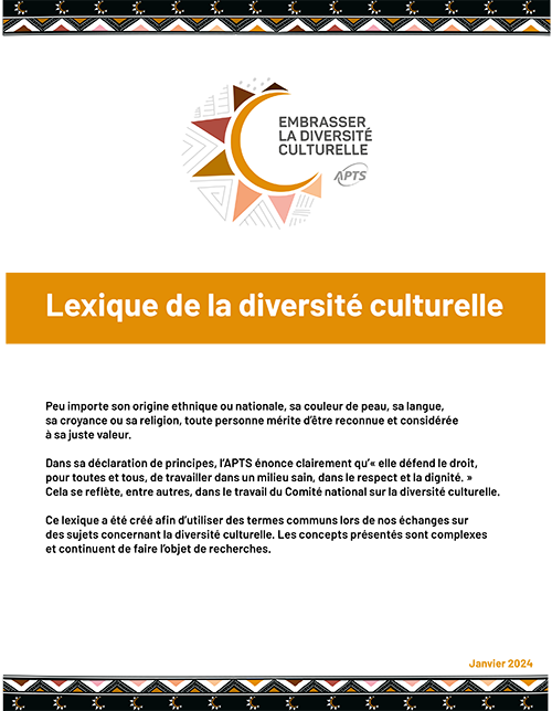 Lexique de la diversité culturelle Lexique de la diversité culturelle