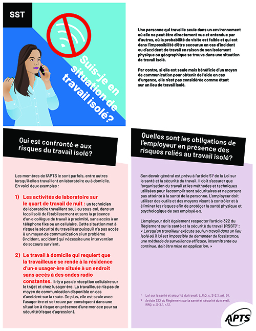 Travail isolé Travail isolé