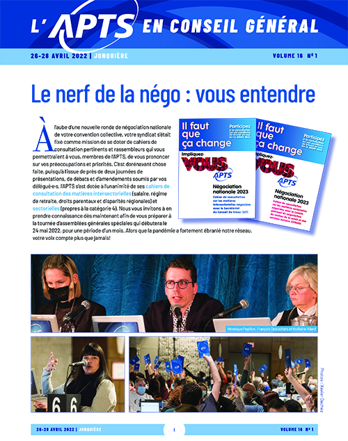 L'APTS en conseil général Avril 2022 L'APTS en conseil général Avril 2022