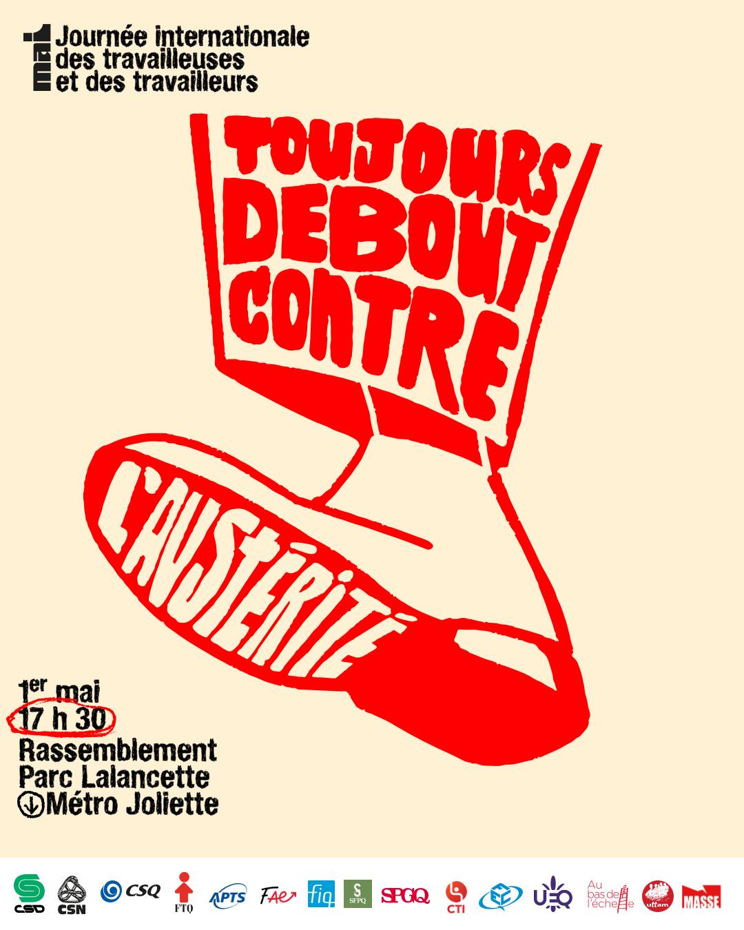 Marche du 1er mai – Journée internationale des travailleuses et des travailleurs | Toujours debout contre l’austérité - APTS Marche du 1er mai – Journée internationale des travailleuses et des travailleurs | Toujours debout contre l’austérité - APTS