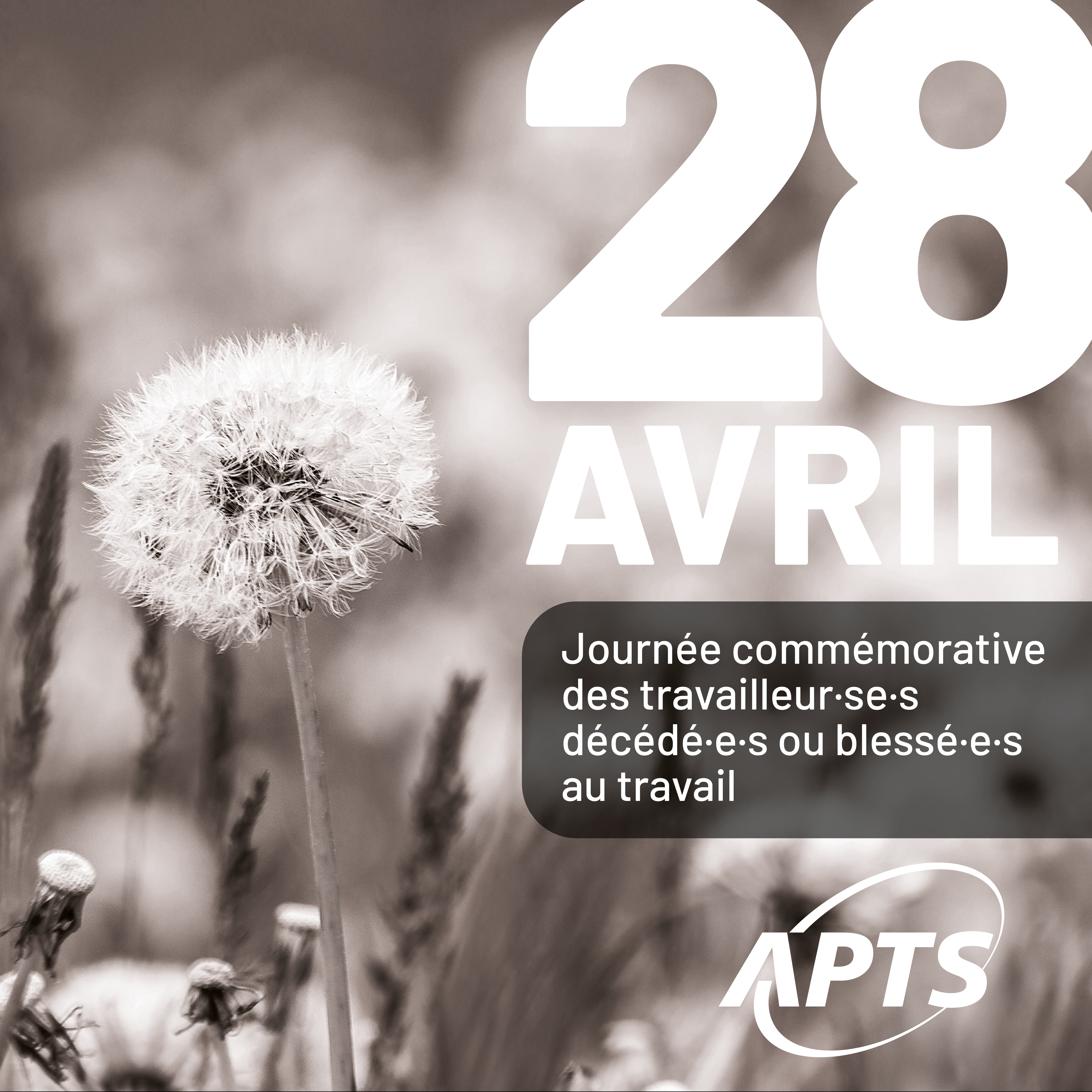 Image 28 avril | Journée de commémoration des personnes blessées ou décédées au travail - APTS