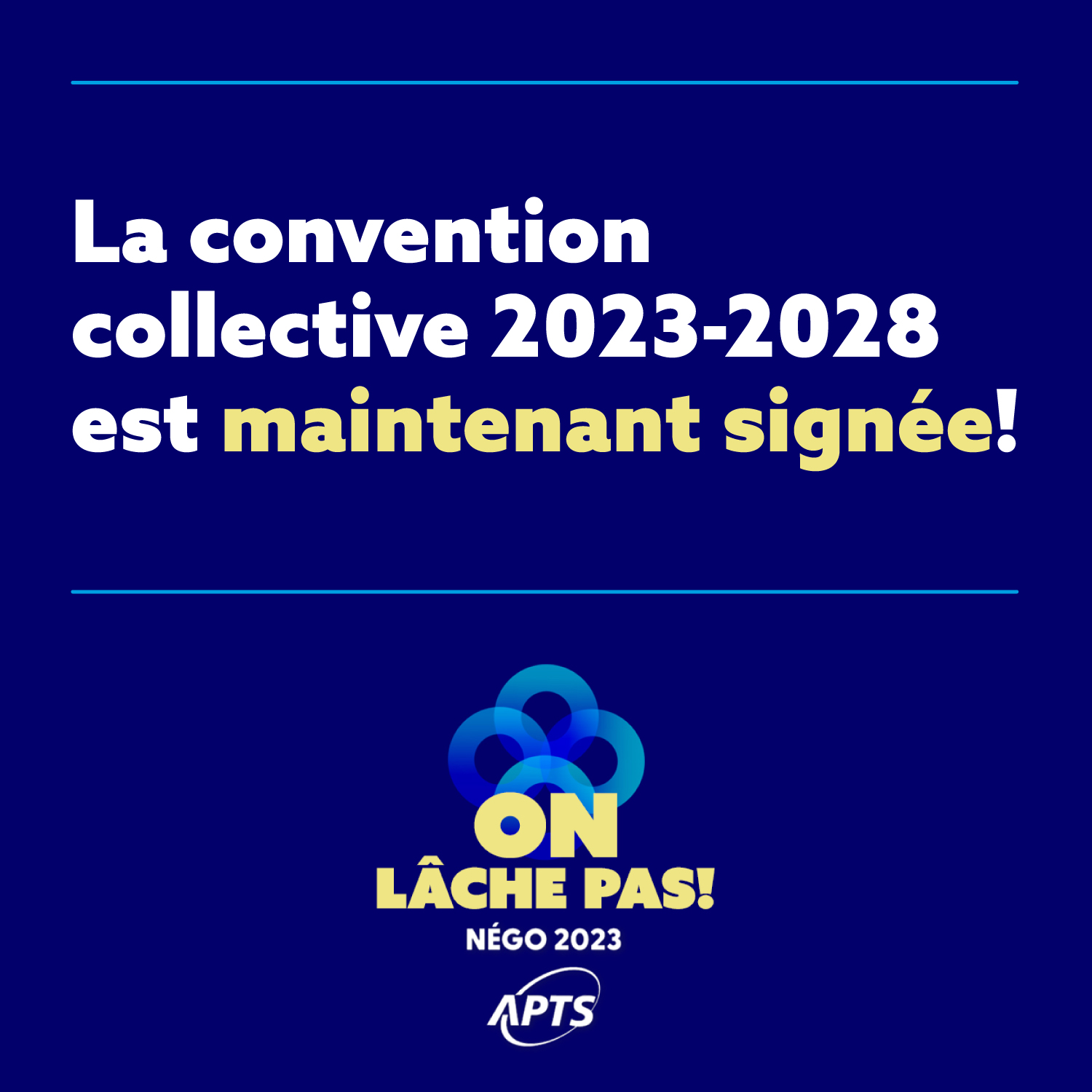 Négociations du secteur public | L’APTS signe sa convention collective 2023-2028 - APTS Négociations du secteur public | L’APTS signe sa convention collective 2023-2028 - APTS