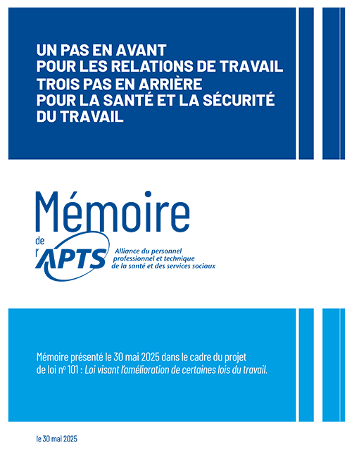 Mémoire PL 101 | Un pas en avant pour les relations de travail, trois pas en arrière pour la santé et la sécurité du travail Mémoire PL 101 | Un pas en avant pour les relations de travail, trois pas en arrière pour la santé et la sécurité du travail