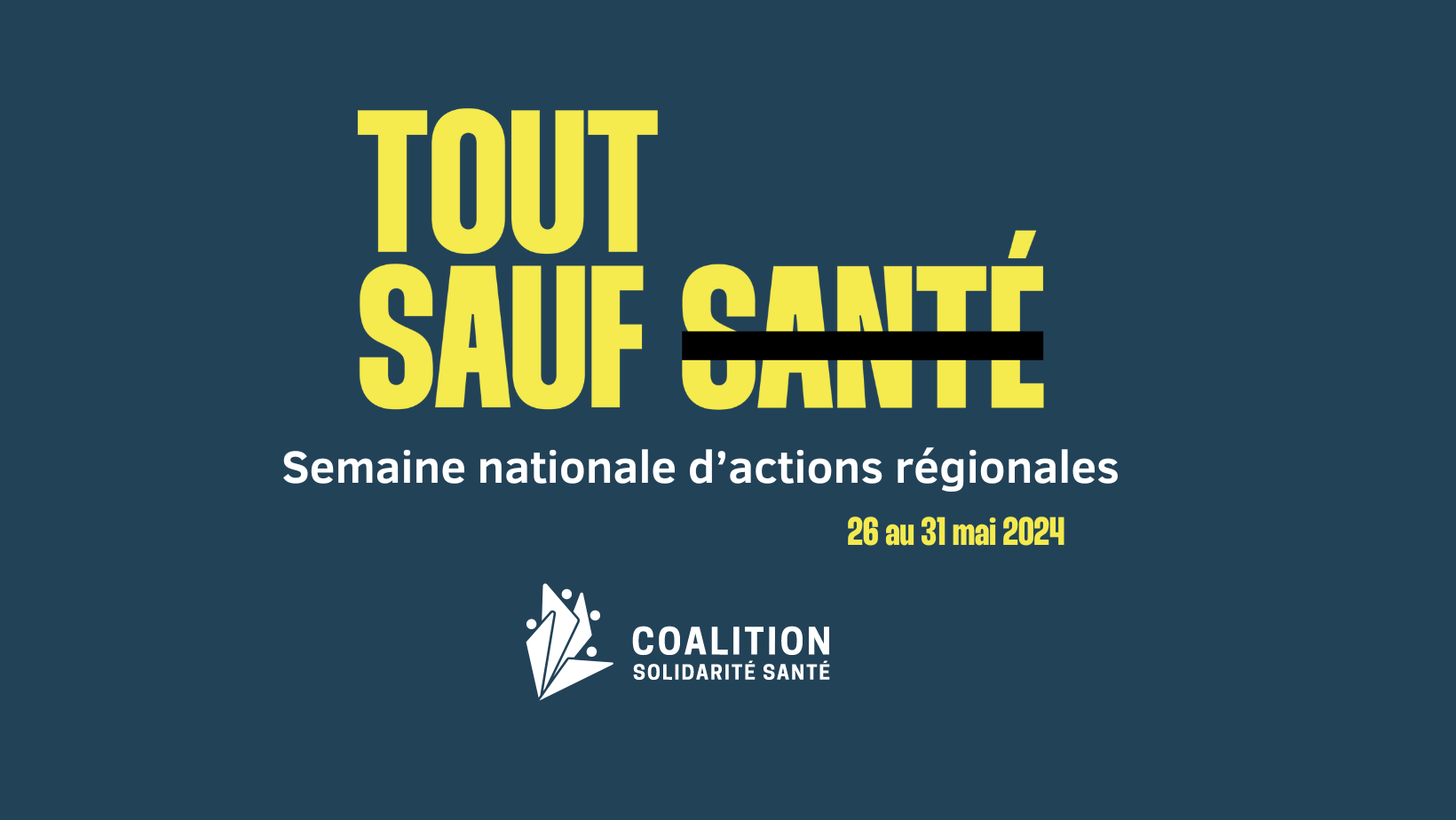 Semaine d'actions régionales de la Coalition solidarité santé - Le privé, c'est tout sauf santé! - APTS Semaine d'actions régionales de la Coalition solidarité santé - Le privé, c'est tout sauf santé! - APTS