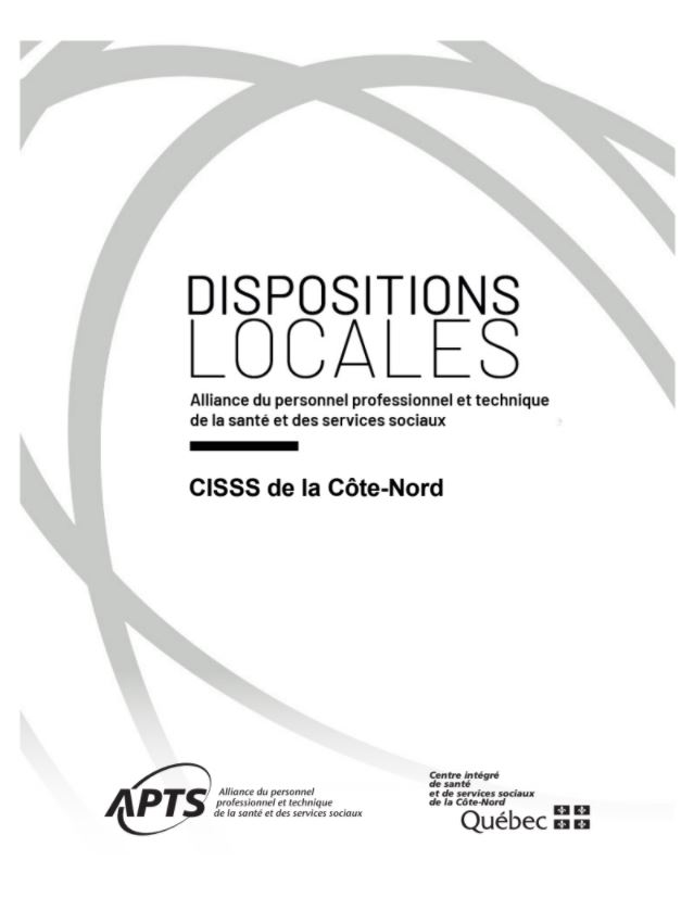 Dispositions locales du CISSS de la Côte-Nord Dispositions locales du CISSS de la Côte-Nord
