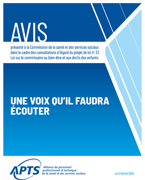 Avis PL 37 | Une voix qu'il faudra écouter - février 2024 Avis PL 37 | Une voix qu'il faudra écouter - février 2024
